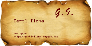 Gertl Ilona névjegykártya